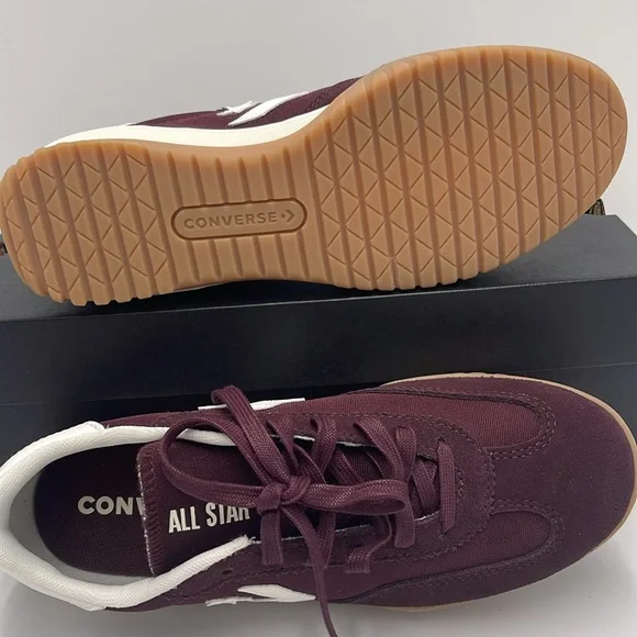 Converse Men’s RUN STAR TRAINER OX BLOODSTONE/EGRET/WHITE A13360C Sneakers - Picture 4 of 16